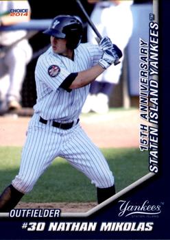 2014 Choice Staten Island Yankees #25 Nathan Mikolas Front