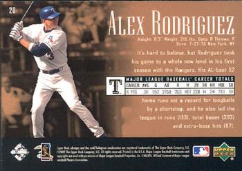 2002 Upper Deck Piece of History #20 Alex Rodriguez Back