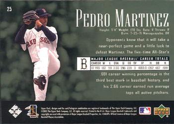 2002 Upper Deck Piece of History #25 Pedro Martinez Back