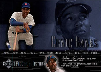 2002 Upper Deck Piece of History #58 Ernie Banks Front