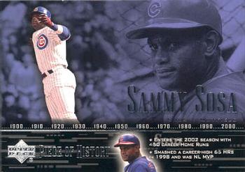 2002 Upper Deck Piece of History #59 Sammy Sosa Front