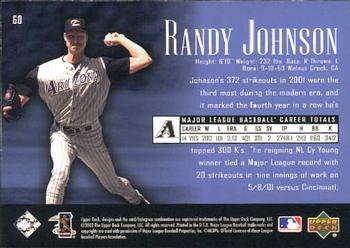 2002 Upper Deck Piece of History #60 Randy Johnson Back