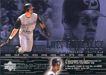 2002 Upper Deck Piece of History #62 Luis Gonzalez Front