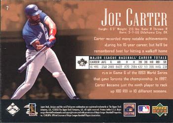 2002 Upper Deck Piece of History #7 Joe Carter Back