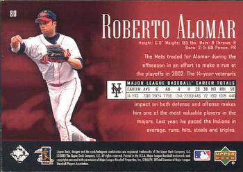 2002 Upper Deck Piece of History #80 Roberto Alomar Back