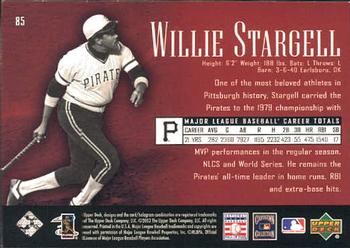 2002 Upper Deck Piece of History #85 Willie Stargell Back