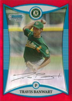 2008 Bowman Chrome - Prospects Red Refractors #BCP206 Travis Banwart Front