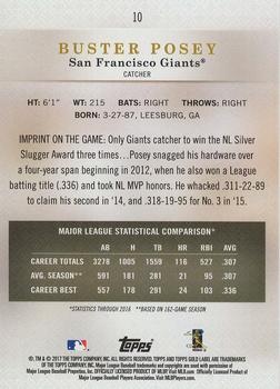 2017 Topps Gold Label - Class 1 Black #10 Buster Posey Back