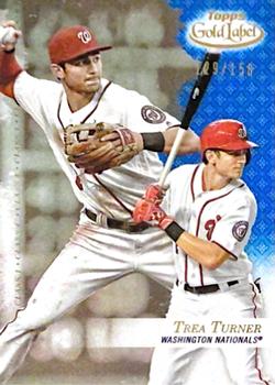2017 Topps Gold Label - Class 1 Blue #14 Trea Turner Front