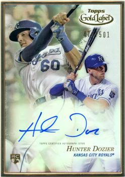 2017 Topps Gold Label - Framed Autographs #FA-HD Hunter Dozier Front