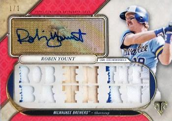 2017 Topps Triple Threads - Autograph Relics Ruby #TTAR-RY2 Robin Yount Front