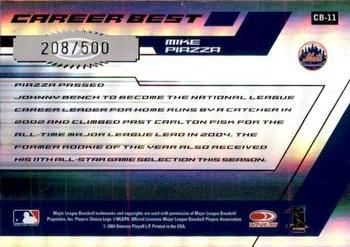2004 Donruss Elite Extra Edition - Career Best All-Stars #CB-11 Mike Piazza Back
