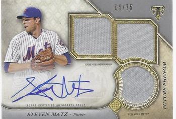 2017 Topps Triple Threads - Rookie and Future Phenom Autographed Relics Silver #RPA-SM Steven Matz Front