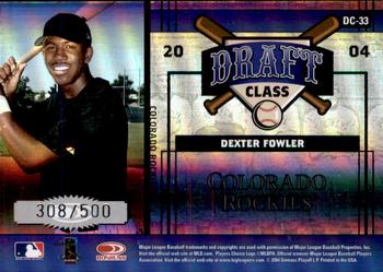 2004 Donruss Elite Extra Edition - Draft Class #DC-33 Dexter Fowler / Michael Rozier Back