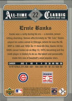 2002 Upper Deck Sweet Spot Classics #22 Ernie Banks Back