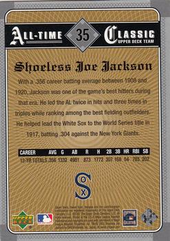 2002 Upper Deck Sweet Spot Classics #35 Shoeless Joe Jackson Back