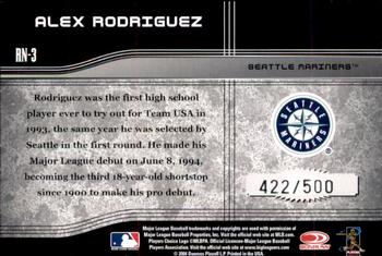 2004 Donruss Elite Extra Edition - Round Numbers #RN-3 Alex Rodriguez Back