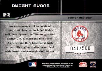 2004 Donruss Elite Extra Edition - Round Numbers #RN-39 Dwight Evans Back