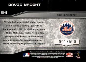 2004 Donruss Elite Extra Edition - Round Numbers #RN-46 David Wright Back
