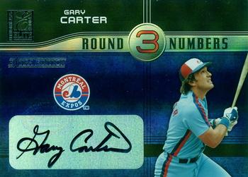 2004 Donruss Elite Extra Edition - Round Numbers Signature #RN-8 Gary Carter Front