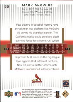 2002 Upper Deck Ultimate Collection #55 Mark McGwire Back