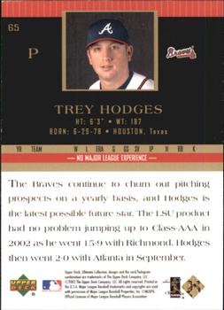 2002 Upper Deck Ultimate Collection #65 Trey Hodges Back