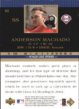 2002 Upper Deck Ultimate Collection #80 Anderson Machado Back