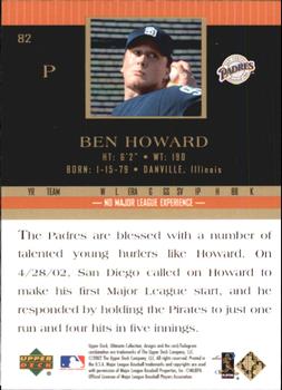 2002 Upper Deck Ultimate Collection #82 Ben Howard Back