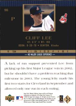 2002 Upper Deck Ultimate Collection #96 Cliff Lee Back
