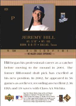 2002 Upper Deck Ultimate Collection #101 Jeremy Hill Back