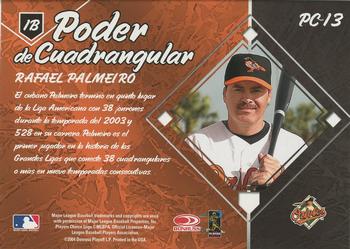 2004 Donruss Estrellas - Poder de Cuadrangular #PC-13 Rafael Palmeiro Back