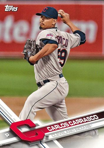 2017 Topps Cleveland Indians 5x7 #CLE-16 Carlos Carrasco Front