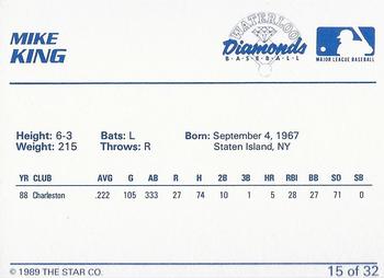 1989 Star Waterloo Diamonds - Platinum #15 Mike King Back
