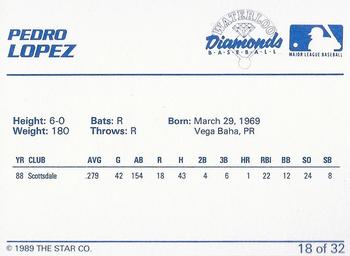 1989 Star Waterloo Diamonds - Platinum #18 Pedro Lopez Back