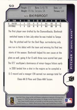 2002 Upper Deck Victory #50 Nick Bierbrodt Back