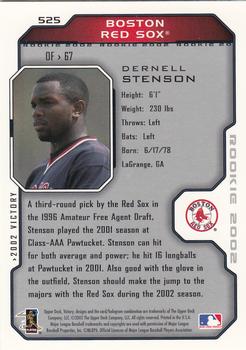 2002 Upper Deck Victory #525 Dernell Stenson Back