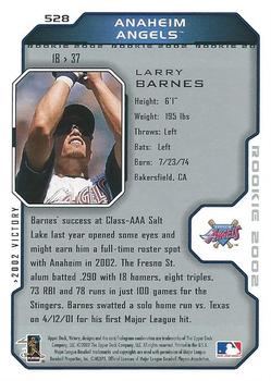 2002 Upper Deck Victory #528 Larry Barnes Back