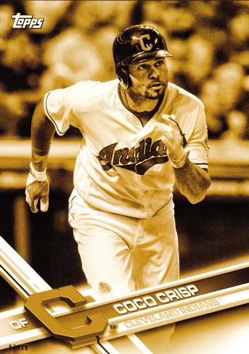 2017 Topps Cleveland Indians 5x7 - Gold #CLE-11 Coco Crisp Front