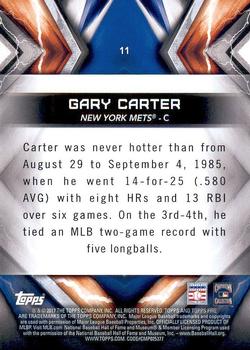 2017 Topps Fire #11 Gary Carter Back