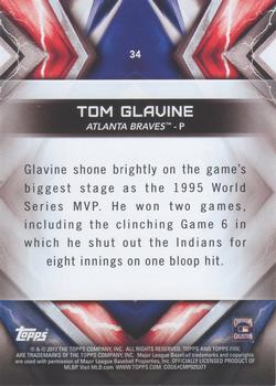 2017 Topps Fire #34 Tom Glavine Back