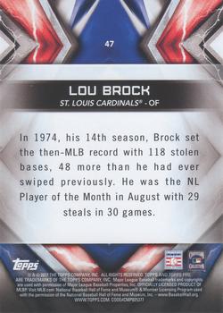 2017 Topps Fire #47 Lou Brock Back