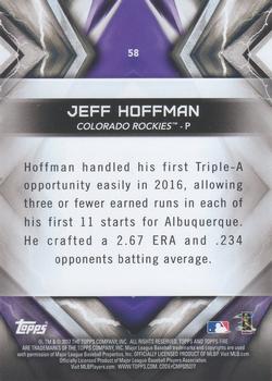 2017 Topps Fire #58 Jeff Hoffman Back