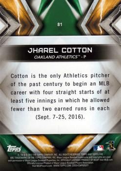 2017 Topps Fire #81 Jharel Cotton Back
