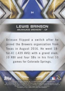 2017 Topps Fire #84 Lewis Brinson Back