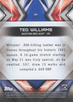 2017 Topps Fire #91 Ted Williams Back