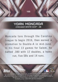 2017 Topps Fire #100 Yoan Moncada Back