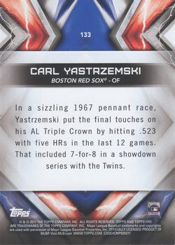 2017 Topps Fire #133 Carl Yastrzemski Back