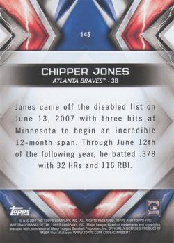 2017 Topps Fire #145 Chipper Jones Back