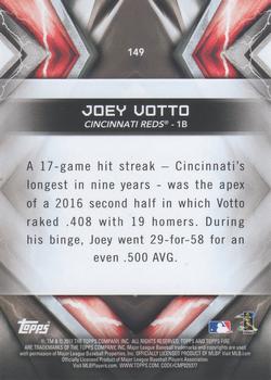 2017 Topps Fire #149 Joey Votto Back