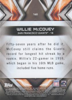 2017 Topps Fire #160 Willie McCovey Back
